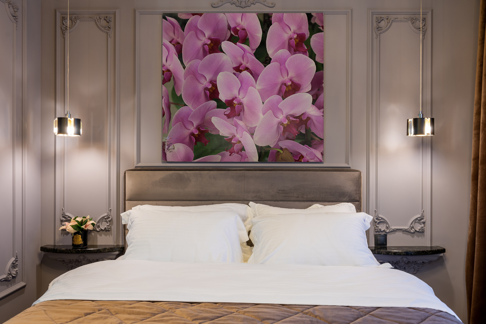 Orchids in Fuscia  original abstract contextualised office art modern decor photo print by Blair Montague Drake